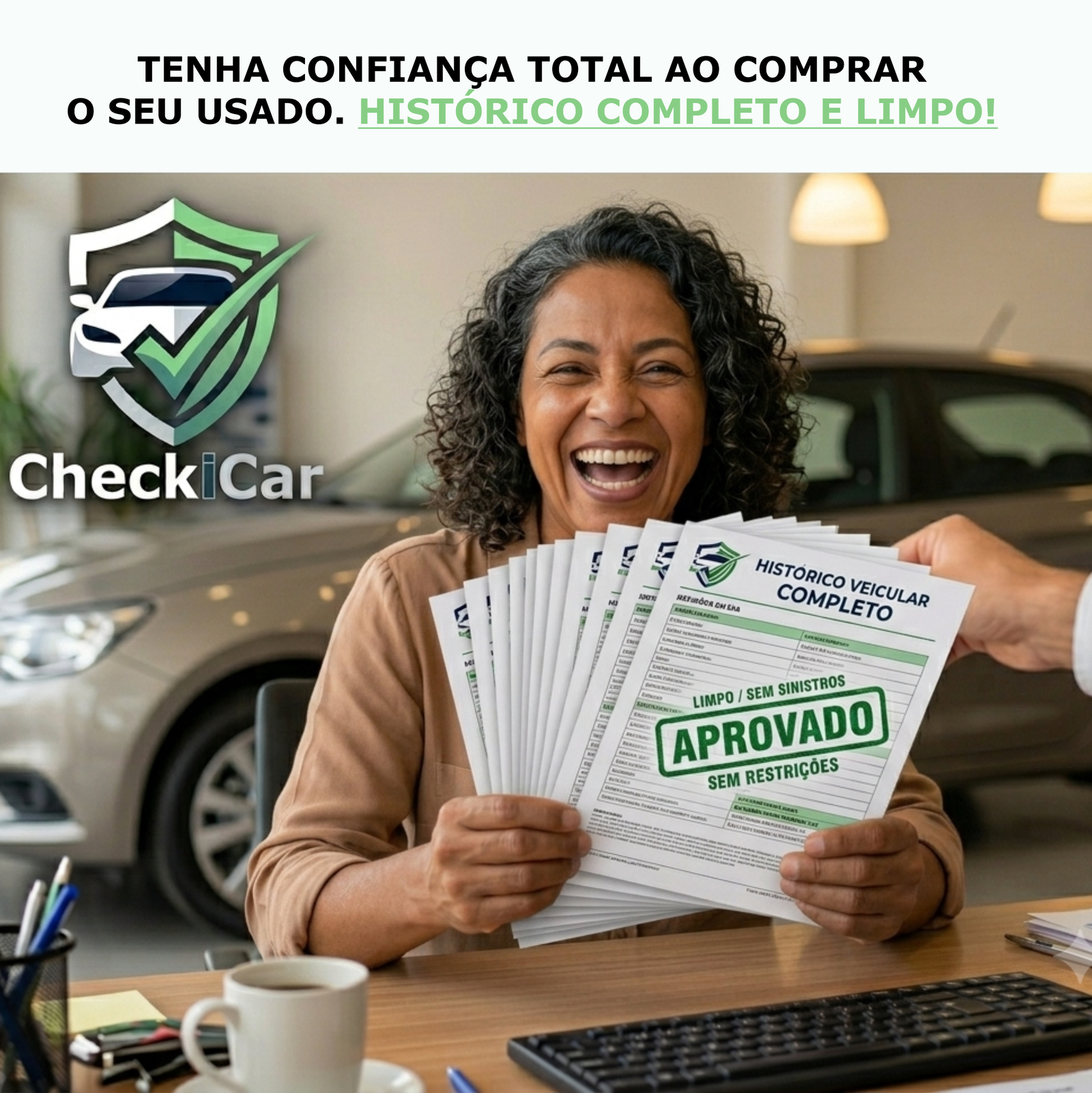 Imagem da experiência de leilão no app Checkicar